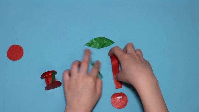 Детские поделки своими руками, простые поделки Вишни из бумаги в детский сад и в школу смотреть онлайн