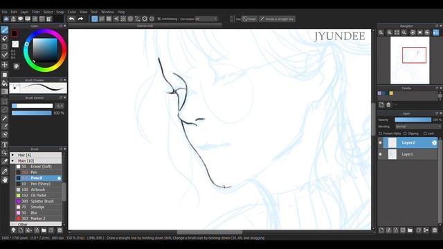[MediBang] How I Lineart - TUTORIAL