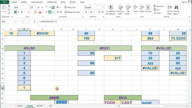 8 types of error in excel Reason & Solution смотреть онлайн