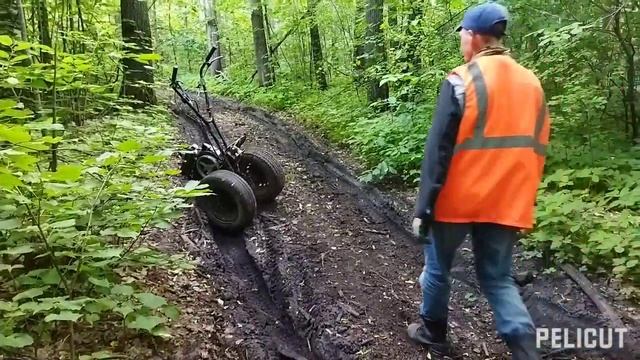 Мотоблок Чемпион, лес бездорожье смотреть онлайн