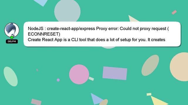 NodeJS : create-react-app/express Proxy error: Could not proxy request (ECONNRESET) смотреть онлайн