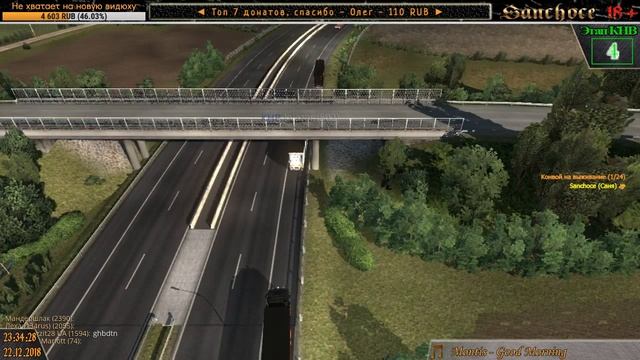 ? ETS2 Самый безумный конвой — КНВ (22.12.2018) Часть 2 смотреть онлайн