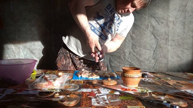 Нежнейший шашлык из щуки с беконом. смотреть онлайн