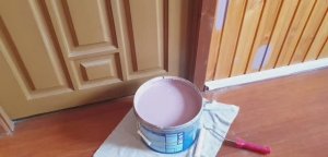 Покрасила вагонку