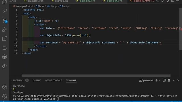 JSON Objects With HTML Document смотреть онлайн
