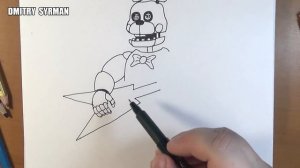 How to draw Rockstar Bonnie, FNaF, Как нарисовать Рокстар Бонни, ФНаФ