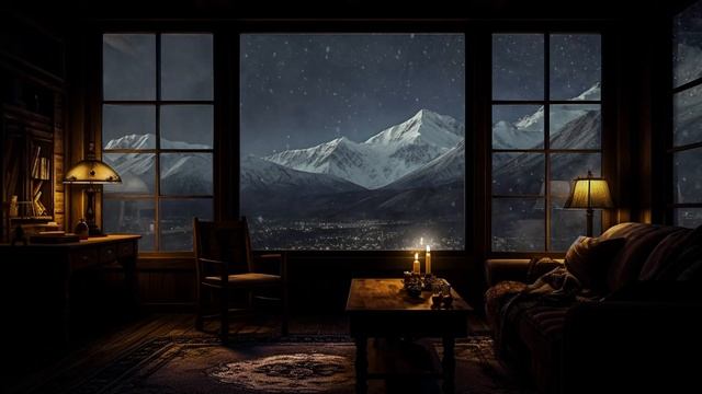 Calm Winter Retreat ? Cozy Room With Relaxing Winter Sounds And Blizzard Sounds смотреть онлайн