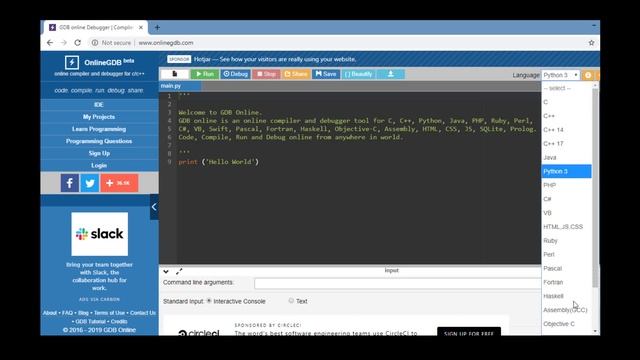 Online Compiler Tutorial смотреть онлайн