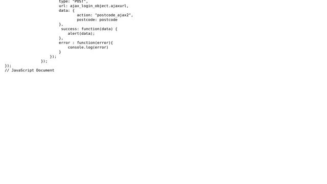 Wordpress: Ajax wordpress function showing source code in alert and not value of input field? смотреть онлайн