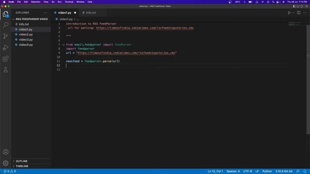 FeedParser Tutorial Series: Getting started with FeedParser | Aryan Irani смотреть онлайн