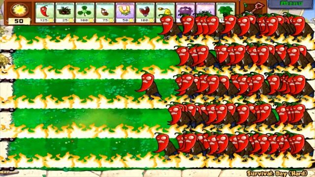 Jalapeno Zombie's Crazy Dave house attack - Plants vs Zombies смотреть онлайн