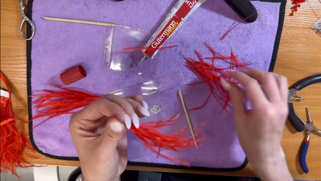 Мастер класс - вечерние серьги с перьями смотреть онлайн