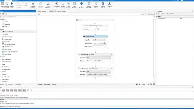UiPath - Invoke Method Activity смотреть онлайн