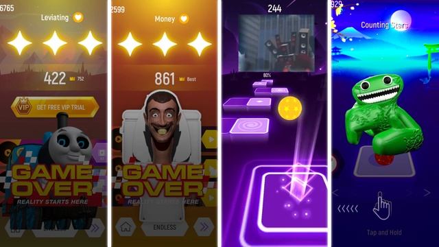 Thomas the Train Vs Skibidi toilet Vs Titan Speakerman Vs Garten of Banban - Tiles Hop EDM Rush! смотреть онлайн