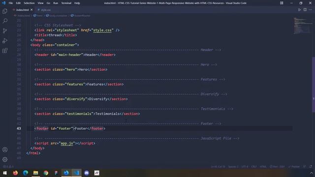 HTML-CSS Tutorial Lesson 97: Creating the Overall Layout #3 (Website #1 part-9) смотреть онлайн