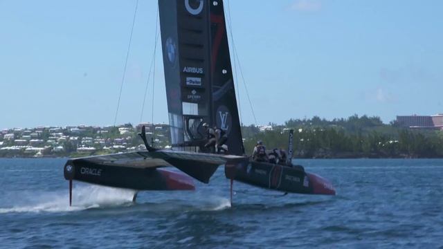 ORACLE TEAM USA Wing-sailing the Great Sound in Bermuda смотреть онлайн