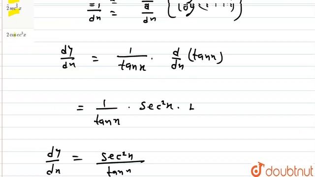 `log tan x ` का अवकलन गुणांक है- смотреть онлайн