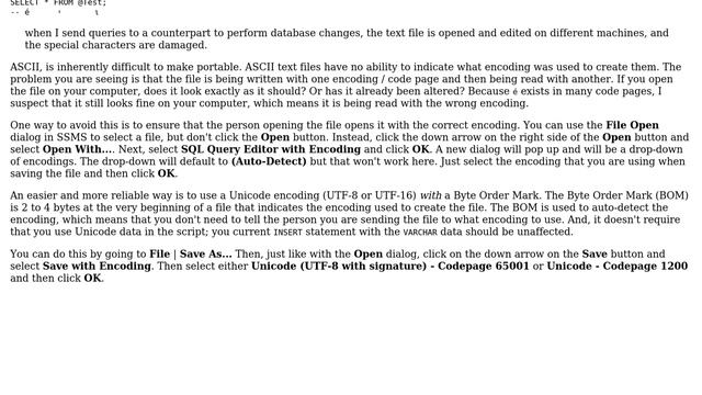 Databases: SQL Server: insert french characters without using them in a query (3 Solutions!!) смотреть онлайн