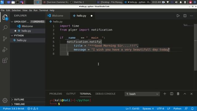 Create Desktop Notification Using Python | Learn How To Create Notification using Python 3 смотреть онлайн