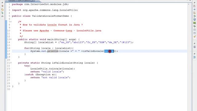 HOW TO VALIDATE LOCALE en US FORMAT IN JAVA DEMO смотреть онлайн
