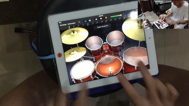 Slipknot PSYCHOSOCIAL - AWESOME!! drum cover on GarageBand app by a 15 year old смотреть онлайн