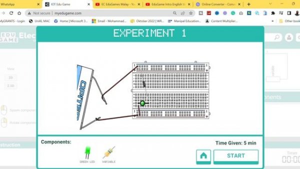 Electronic Circuit  Edu Game: Basic electronic circuit.