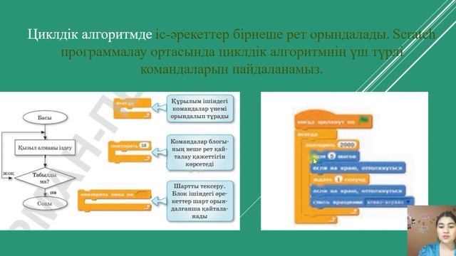 Сызықтық, тармақталған және циклдік командаларды ойын программалау ортасында қолдану смотреть онлайн