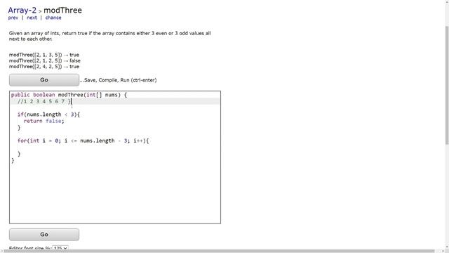 modThree - Coding Bat Array-2 Java Solution and Tutorial смотреть онлайн