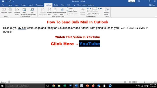 How to Send Bulk Mail from Outlook смотреть онлайн