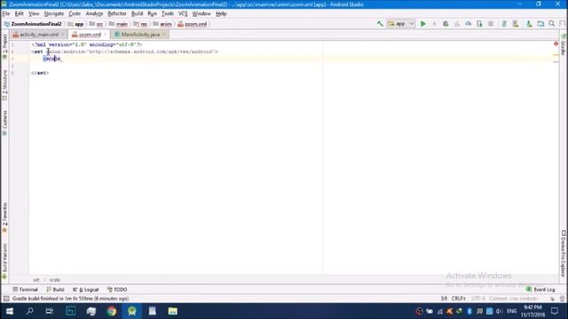 How to create Zoom In/Out Animation in Android Studio | Android App Development video#28 смотреть онлайн