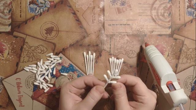 Супер СНЕЖИНКА из 27 ватных палочек за 15 минут смотреть онлайн