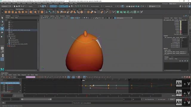 Maya анимация персонажа для продолжающих - часть 02 смотреть онлайн