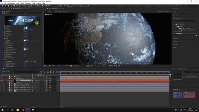 Делаем реалистичную планету земля в After Effects + VC ORB смотреть онлайн