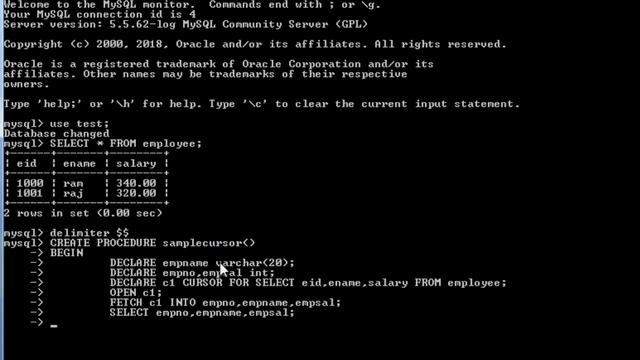 ADVANCED SQL CURSORS SESSION 6 смотреть онлайн