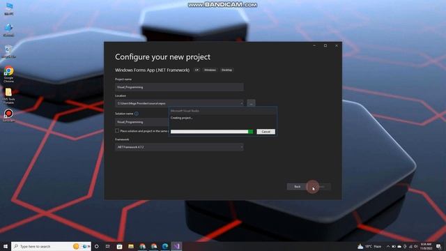 Create a Windows Form App(.NET Framework) Project in Visual Studio 2019 смотреть онлайн