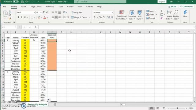 Forecasting Methods - Seasonality Analysis in Excel 2016 (Office 365) смотреть онлайн
