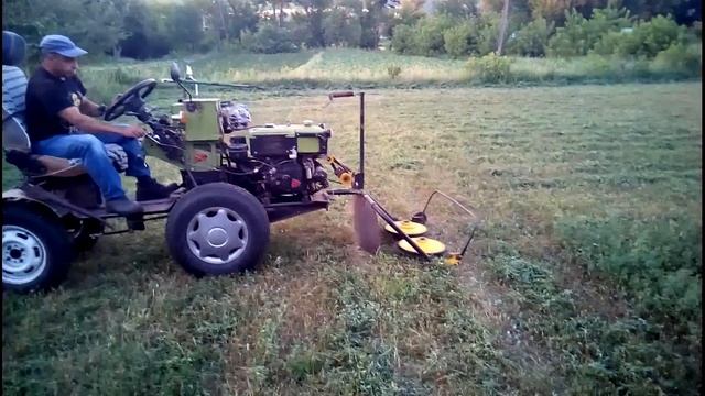 Усовершенствование роторной косилки от мотоблока для минитрактора !!! смотреть онлайн