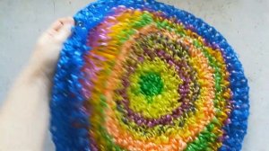 Коврик для душа вязаный, из полипропиленовой нити