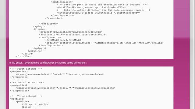 How can I exclude files of the Code Coverage of SonarQube using JaCoCo maven plugin смотреть онлайн