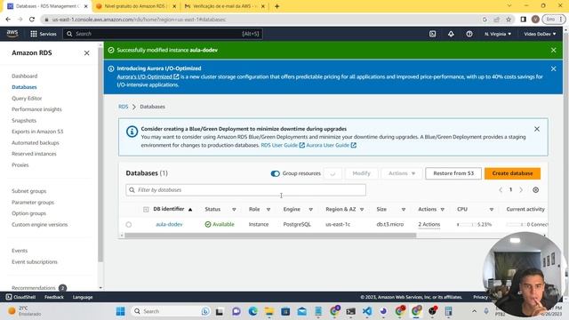Como CRIAR um BANCO DE DADOS GRATUITO na AWS - MySQL | PostgreSQL - RDS смотреть онлайн