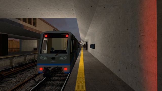 Прибытие 81-740.4 (Русич) на станцию Заря в Metrostroi. смотреть онлайн