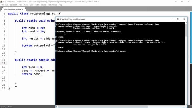 Java Beginners Tutorials #33 "Method Signature and Return type" Common Programming Errors 5/5 смотреть онлайн