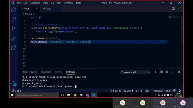 TypeScript Functions and Interface explained in Telugu смотреть онлайн
