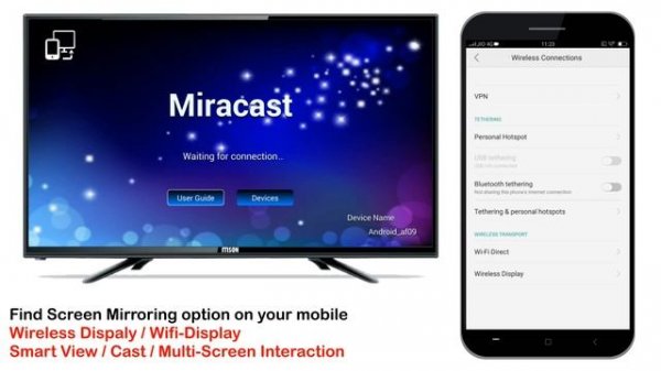 Miracast - Connect your Android Phone to Android Smart LED TV Using Miracast.