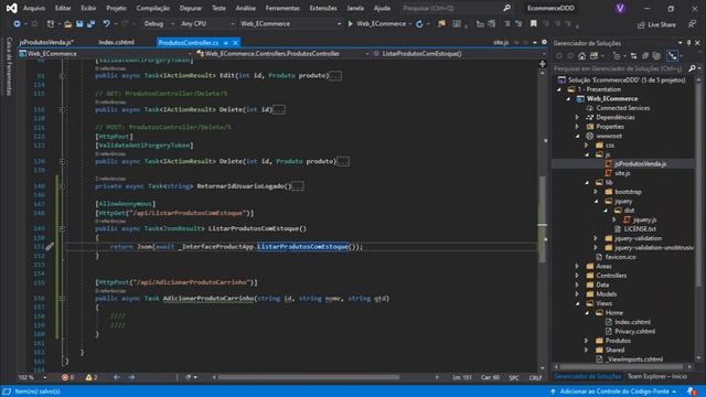 ***NOVA SÉRIE*** AULA 9 - Desenvolvimento do Sistema E-Commerce DDD ASP.NET CORE 3.1.6 C# смотреть онлайн