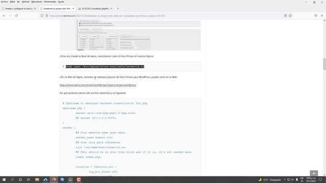 Instalar WordPress con LEMP en Ubuntu 20.04 | NETWORLD смотреть онлайн