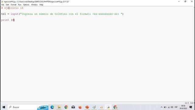 Ejercicio #16 en #python (extensión de teléfono) смотреть онлайн
