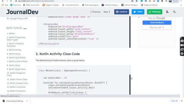 Android Kotlin AsyncTask смотреть онлайн