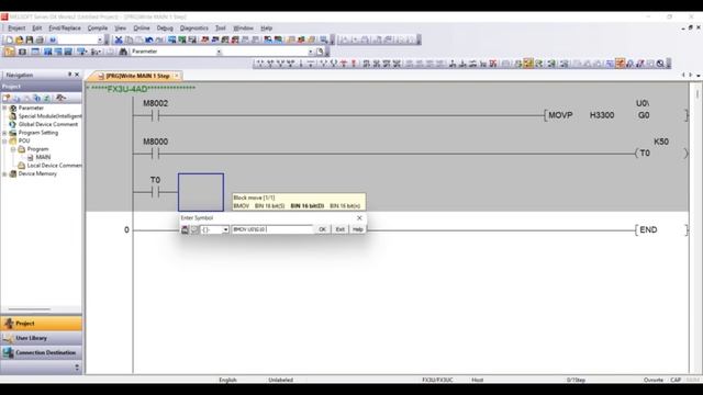 How To Configure FX3U-PLC With FX3U-4AD&4DA||Sample Video