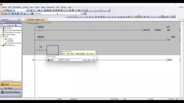 How to Configure FX3U-PLC With FX3U-4AD&4DA||Sample Video